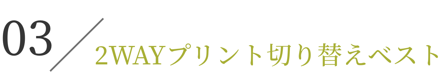 2WAYプリント切り替えベスト