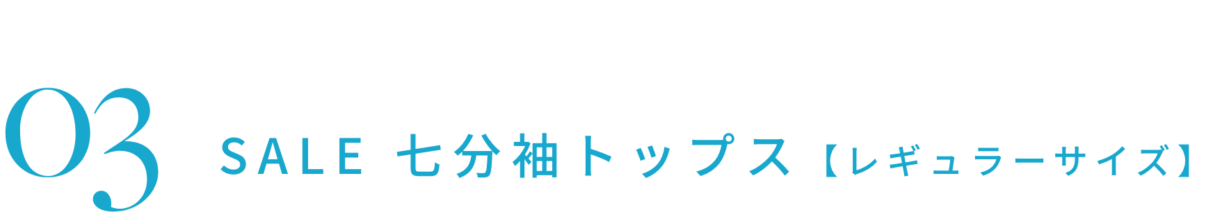 SALE 七分袖トップス【レギュラーサイズ】