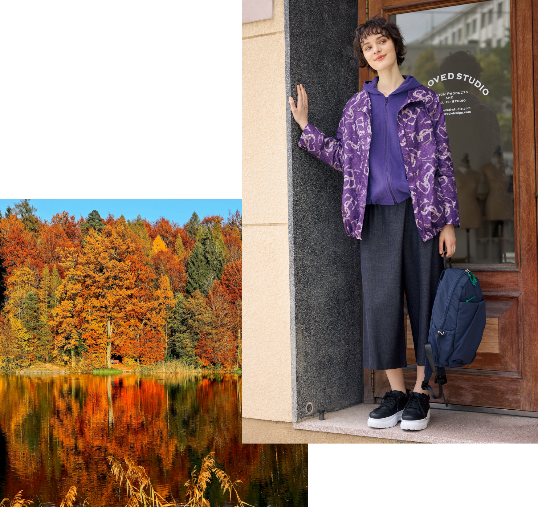 トピィーズ 華やかなプリントアウタースタイル