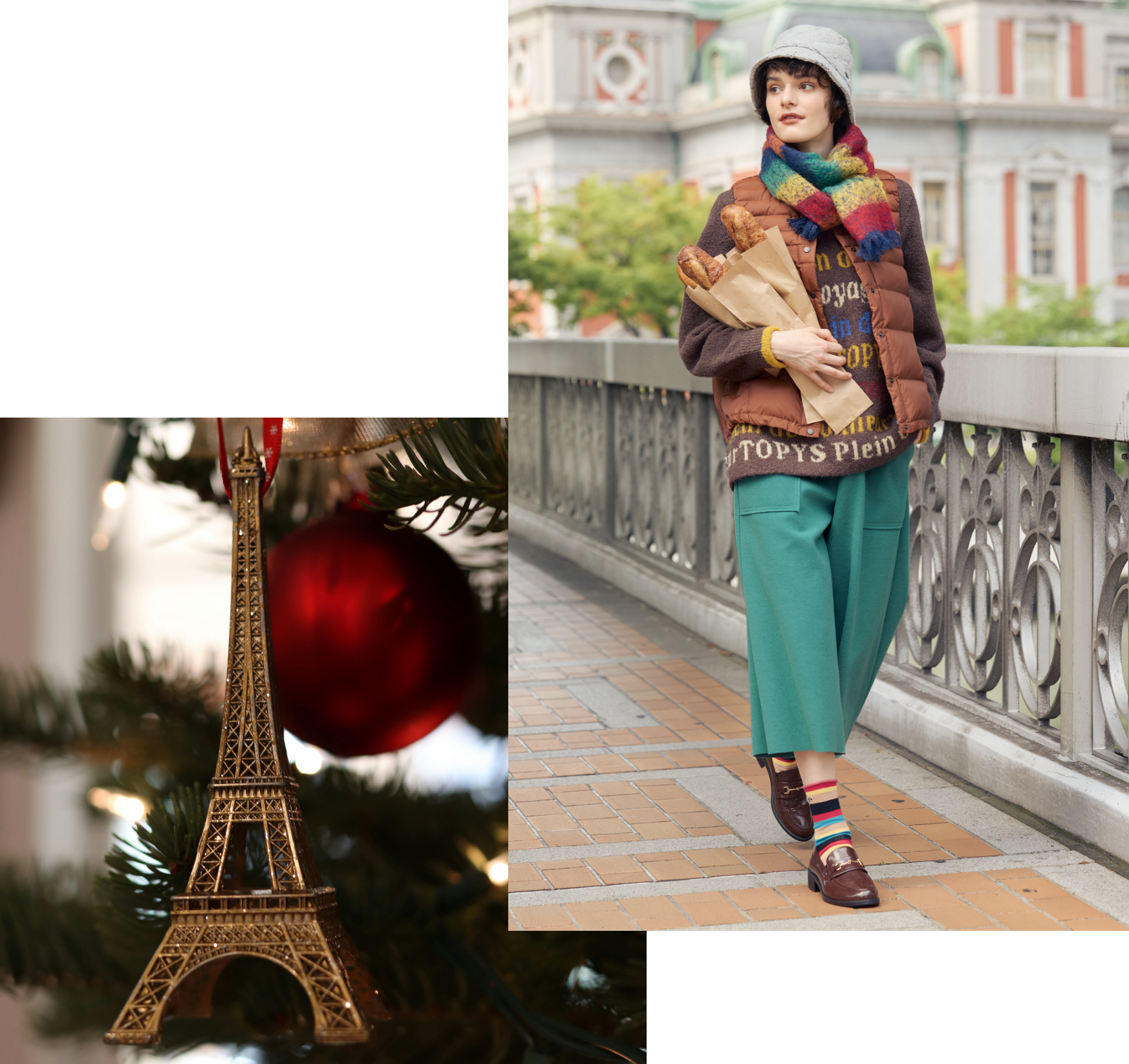 トピィーズ あたたかで軽快なベスト&ニットスタイル