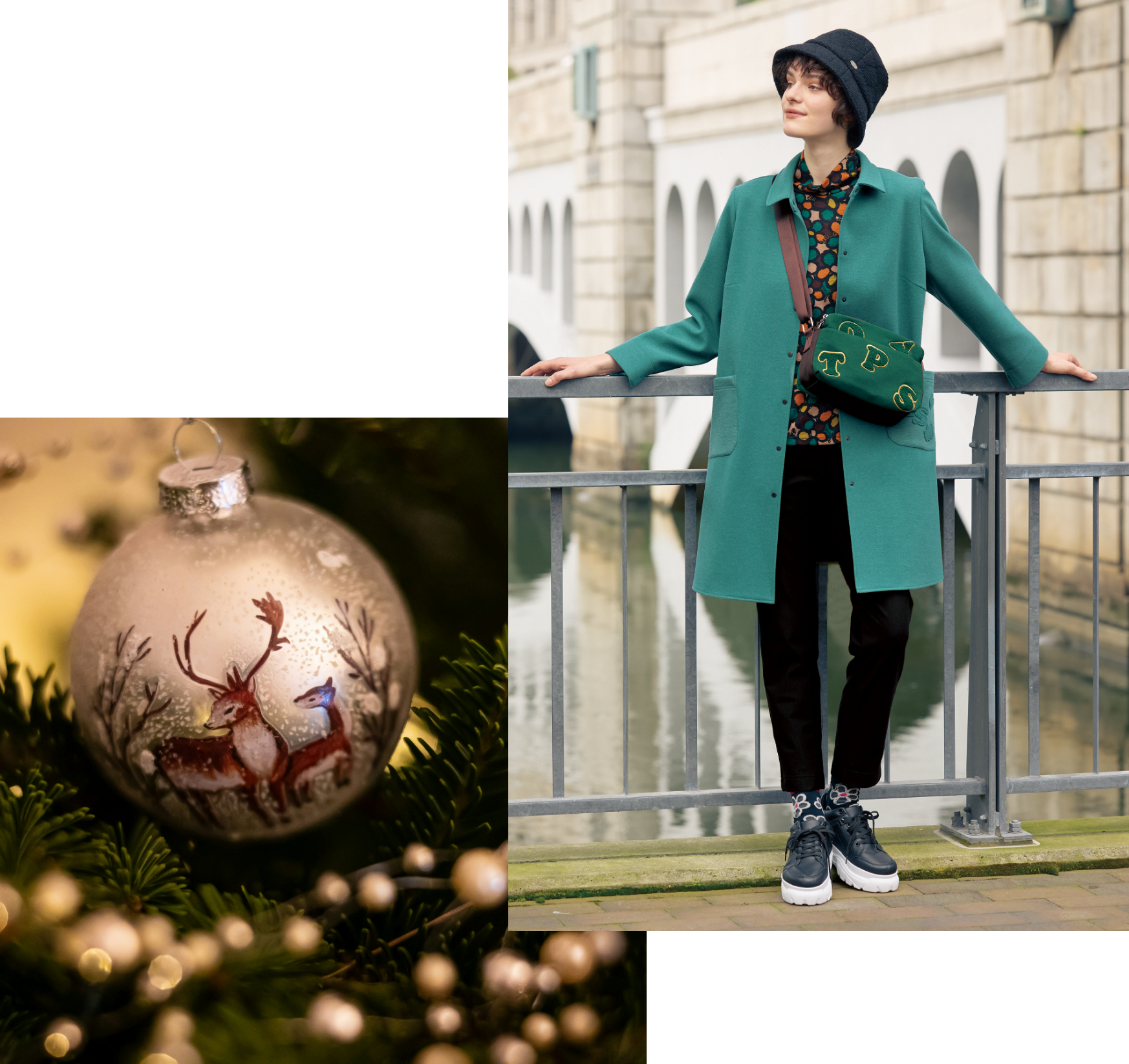 トピィーズ 上品であたたかなコート&カットソースタイル